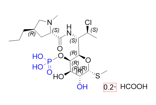 克林霉素磷酸酯雜質(zhì)04,(2R,3R,4R,5R,6R)-2-((1S,2S)-2-chloro-1-((2S,4R)-1-methyl-4- propylpyrrolidine-2-carboxamido)propyl)-4,5-dihydroxy-6- (methylthio)tetrahydro-2H-pyran-3-yl dihydrogen phosphate formate