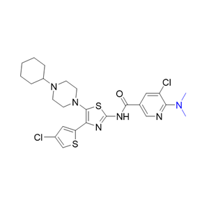 阿伐曲泊帕杂质01,5-chloro-N-(4-(4-chlorothiophen-2-yl)-5-(4-cyclohexylpiperazin-1-yl)thiazol-2-yl)-6-(dimethylamino)nicotinamide