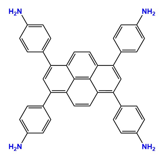 1,3,6,8-四-(對胺基苯基)-芘,Benzenamine, 4,4',4'',4'''-(1,3,6,8-pyrenetetrayl)tetrakis-