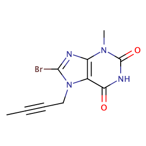 8-溴-7-(2-丁炔)-3-甲基-1H-嘌呤-2,6(3,7-二氢)-二酮,8-bromo-7-(but-2-ynyl)-3-methyl-1H-purine-2,6(3H,7H)-dione