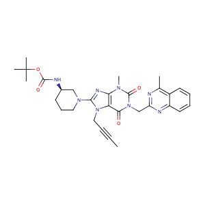 叔丁氧羰基-利拉利汀,Tert-butyl((3s)-1-(7-(but-2-yn-1-yl)-3-Methyl-1-((4-Methylquinazolin-2-yl)Methyl)-2,6-dioxo-2,3,4,5,6,7-hexahydro-1h-purin-8-yl)piperidin-3-yl)carbaMate