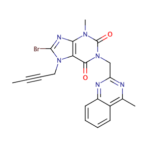 利拉利汀母核,8-Bromo-7-but-2-ynyl-3-methyl-1-(4-methyl-quinazolin-2-ylmethyl)-3,7-dihydro-purine-2,6-dione