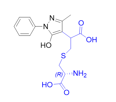 依达拉奉杂质06,S-(2-carboxy-2-(5-hydroxy-3-methyl-1-phenyl-1H-pyrazol-4-yl)ethyl)-L-cysteine