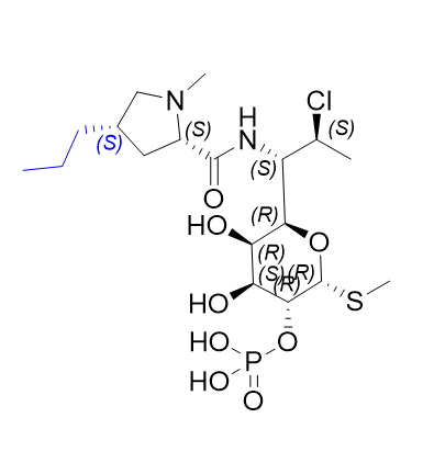 克林霉素磷酸酯杂质16,(2R,3R,4S,5R,6R)-6-((1S,2S)-2-chloro-1-((2S,4S)-1-methyl-4-propylpyrrolidine-2-carboxamido)propyl)-4,5-dihydroxy-2-(methylthio)tetrahydro-2H-pyran-3-yl   dihydrogen phosphate