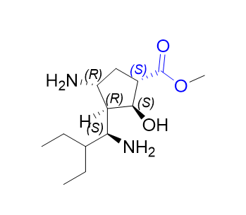 帕拉米韦杂质34,methyl   (1S,2S,3R,4R)-4-amino-3-((S)-1-amino-2-ethylbutyl)-2-hydroxycyclopentane-1-carboxylate