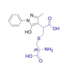 依达拉奉杂质06,S-(2-carboxy-2-(5-hydroxy-3-methyl-1-phenyl-1H-pyrazol-4-yl)ethyl)-L-cysteine