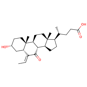 3a-羟基-7-氧代-胆烷酸,(3alpha,5beta,6E)-6-Ethylidene-3-hydroxy-7-oxocholan-24-oic acid