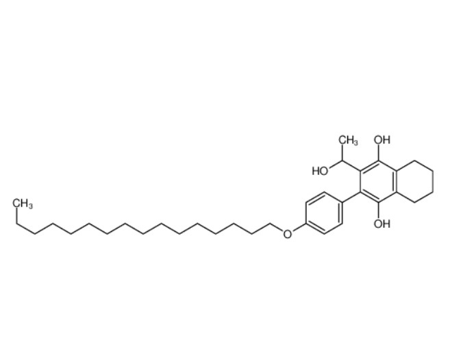 2-（4-十六氧基苯基）-3-羟乙基-5，6，7，8-四氢萘-1，4-二醇,2-(4-hexadecoxyphenyl)-3-(1-hydroxyethyl)-5,6,7,8-tetrahydronaphthalene-1,4-diol