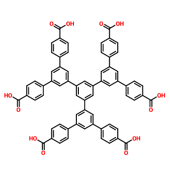 5',5'''-双(4-羧基苯基)-5''-(4,4''-二羧基-[1,1':3',1''-三联苯]-5'-基)-[1,1':3',1'':3'',1''':3''',1''''-五苯基]-4,4''''-二羧酸,5',5'''-bis(4-carboxyphenyl)-5''-(4,4''-dicarboxy[1,1':3',1''-terphenyl]-5'-yl)-[1,1':3',1'':3'',1''':3''',1''''-Quinquephenyl]-4,4''''-dicarboxylic acid