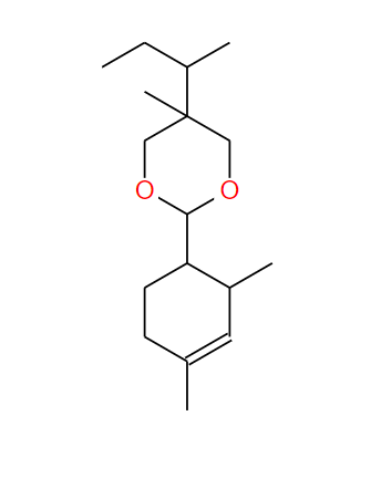 卡拉花醛,2-(2,4-DIMETHYLCYCLOHEX-3-ENE-1-YL)-5-METHYL-5-(1-METHYLPROPYL)-1,3-DIOXANE