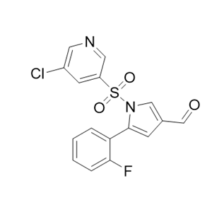 沃諾拉贊雜質(zhì)37,1-((5-chloropyridin-3-yl)sulfonyl)-5-(2-fluorophenyl)-1H-pyrrole- 3-carbaldehyde