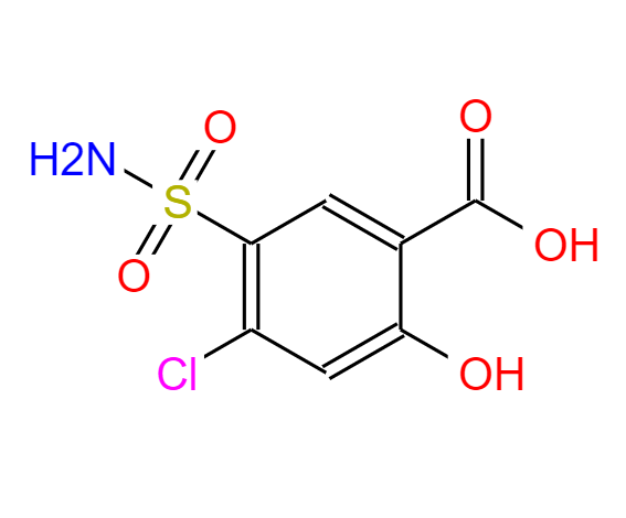 4-氯水杨酸-5-磺酰胺,4-Chloro-2-Hydroxy-5-Sulfamoylbenzoic Acid