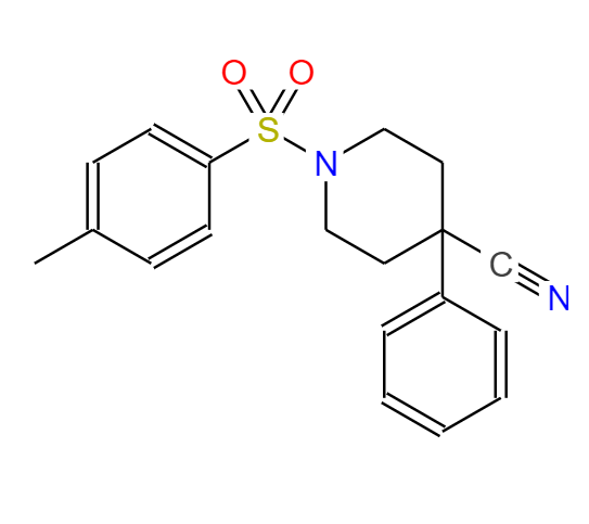 4-氰基-4-苯基-1-对甲苯磺酰基哌啶,1-(4-methylphenyl)sulfonyl-4-phenylpiperidine-4-carbonitrile