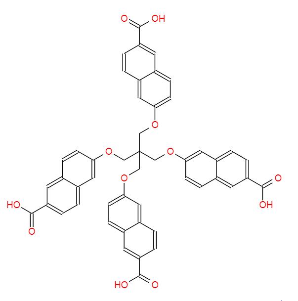 2-Naphthjavascript:void(0)alenecarboxylic acid, 6,6'-[[2,2-bis[[(6-carboxy-2-naphthalenyl)oxy]methyl,2-Naphthjavascript:void(0)alenecarboxylic acid, 6,6'-[[2,2-bis[[(6-carboxy-2-naphthalenyl)oxy]methyl]-1,3-propanediyl]bis(oxy)]bis-