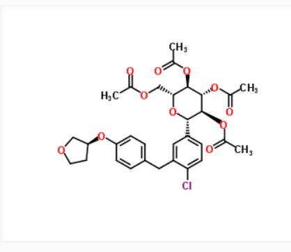 (1S)-1,5-脫水-2,3,4,6-四-O-乙?；?1-C-[4-氯-3-[[4-[[(3S)-四氫呋喃-3-基]氧基]苯基]甲基]苯基]-D-葡萄糖醇,(1S)-1,5-anhydro-2,3,4,6-tetra-O-acteyl-1-C-[4-chloro-3-[[4-[[(3S)-tetrahydrofu-ran-3-yl]oxy]phenyl] methyl]phenyl]-D-Glucitol