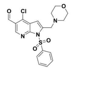 4-氯-2-(4-吗啉基甲基)-1-(苯磺酰基)-1H-吡咯并[2,3-b]吡啶-5-甲醛
