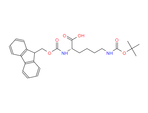 N-芴甲氧羰基-N'-叔丁氧羰基-L-賴氨酸,(2S)-2-(9H-fluoren-9-ylmethoxycarbonylamino)-6-[(2-methylpropan-2-yl)oxycarbonylamino]hexanoic acid