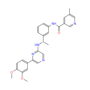 (S)-N-(3-(1-((6-(3,4-二甲氧基苯基)吡嗪-2-基)氨基)乙基)苯基)-5-甲基烟酰胺,3-Pyridinecarboxamide, N-[3-[(1S)-1-[[6-(3,4-dimethoxyphenyl)-2-pyrazinyl]amino]ethyl]phenyl]-5-methyl-