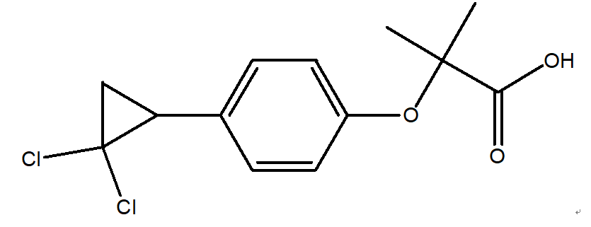 环丙贝特,2-[4-(2,2-Dichlorocyclopropyl)phenoxy]-2-methylpropionic acid