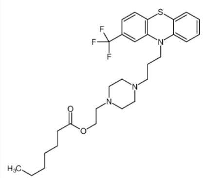 2-[4-[3-[2-(三氟甲基)吩噻嗪-10-基]丙基]哌嗪-1-基]乙基庚酸酯,2-[4-[3-[2-(trifluoromethyl)phenothiazin-10-yl]propyl]piperazin-1-yl]ethyl heptanoate