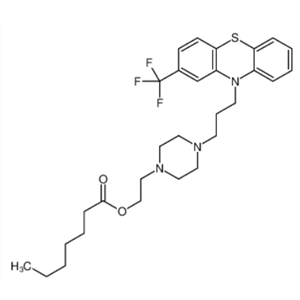 2-[4-[3-[2-(三氟甲基)吩噻嗪-10-基]丙基]哌嗪-1-基]乙基庚酸酯,2-[4-[3-[2-(trifluoromethyl)phenothiazin-10-yl]propyl]piperazin-1-yl]ethyl heptanoate