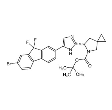 (6S)-6-[5-(7-溴-9,9-二氟-9H-芴-2-基)-1H-咪唑-2-基]-5-氮杂螺[2.4]庚烷-5-羧酸叔丁酯,ledipasvir interMediate