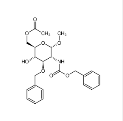 2-脱氧-2-[[(苯基甲氧基)羰基]氨基]-3-O-(苯基甲基)-ALPHA-D-吡喃葡萄糖苷 6-乙酸甲酯,a-D-Glucopyranoside, methyl 2-deoxy-2-[[(phenylmethoxy)carbonyl]amino]-3-O-(phenylmethyl)-, 6-acetate