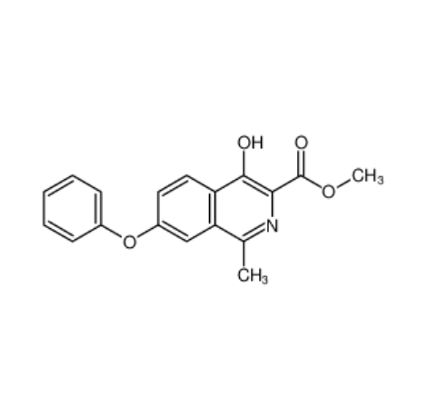 1-甲-4-羟基-7-苯氧基异喹啉-3-甲酸甲酯,methyl 4-hydroxy-1-methyl-7-phenoxyisoquinoline-3-carboxylate