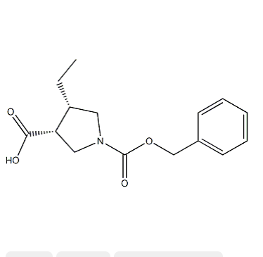 (3R,4S)-4-乙基-1,3-吡咯烷二甲酸 1-(苯基甲基)酯與(alphaR)-alpha-甲基-1-萘甲胺的化合物,(3R,4S)-1-[(benzyloxy)carbonyl]-4-ethylpyrrolidine-3-carboxylic acid