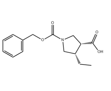 (3R,4S)-1-((芐氧羰基)-4-乙基吡咯烷-3-羧酸,(3R,4S)-1-((benzyloxy)carbonyl)-4-ethylpyrrolidine-3-carboxylic acid