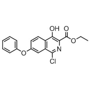 1-氯-4-羟基-7-苯氧基异喹啉-3-羧酸乙酯,Ethyl 1-chloro-4-hydroxy-7-phenoxyisoquinoline-3-carboxylate