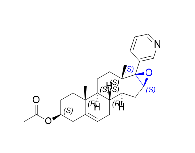 醋酸阿比特龙杂质02,(4S,6aR,6bS,8aS,8bS,9aS,10aS,10bR)-6a,8a-dimethyl-8b-(pyridin-3-yl)-3,4,5,6,6a,6b,7,8,8a,8b,9a,10,10a,10b-tetradecahydro-1H-naphtho[2',1':4,5]indeno[1,2-b]oxiren-4-yl   acetate