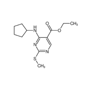 4-环戊基氨基-2-甲硫基嘧啶-5-羧酸乙酯