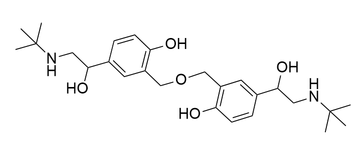 ?沙丁醇胺杂质06,1,1′-[oxybis[methylene(4-hydroxy-1,3-phenylene)]]bis[2-     [(1,1-dimethylethyl)amino]ethanol]