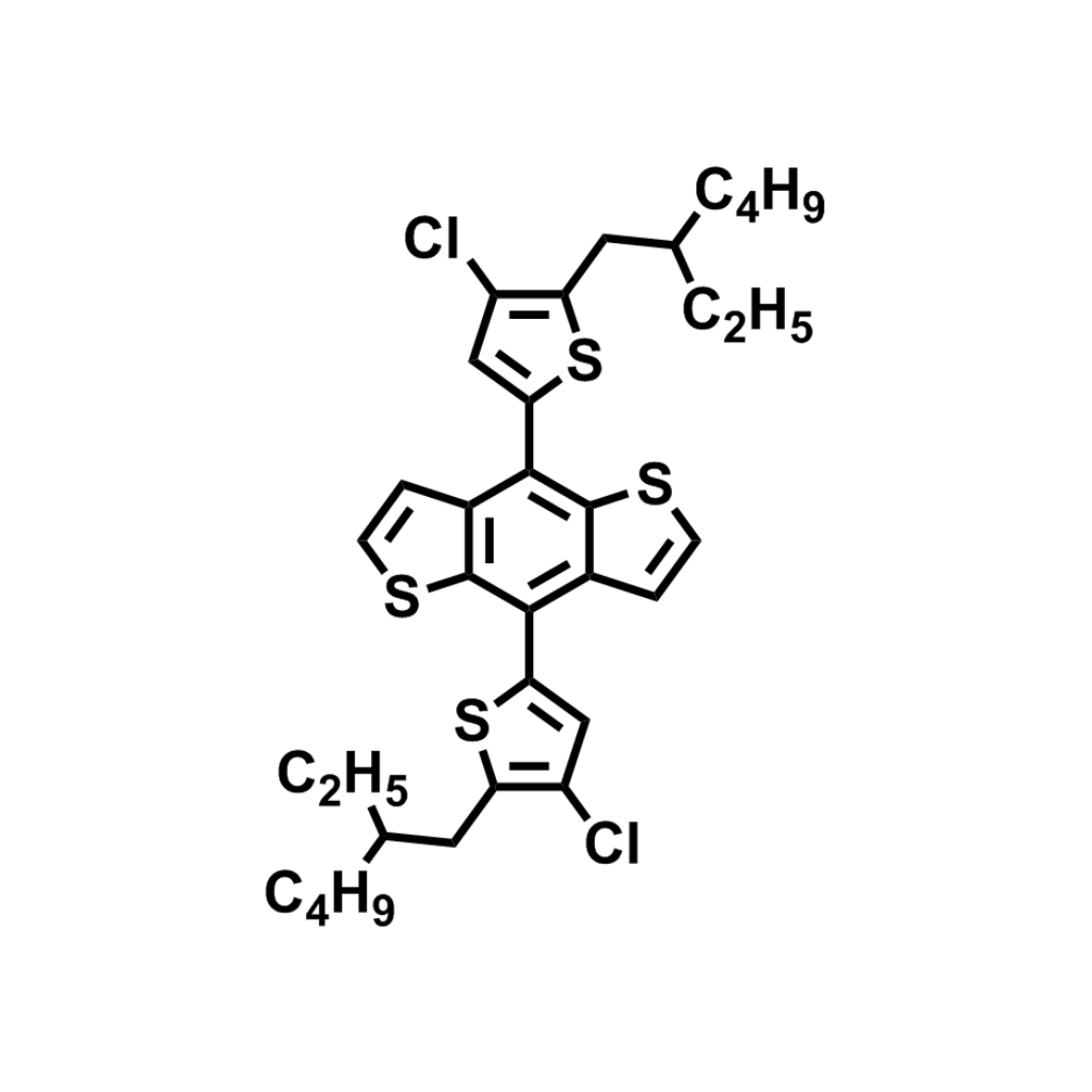 4,8-bis(4-chloro-5-(2-ethylhexyl)thiophen-2-yl)benzo[1,2-b:4,5-b']dithiophene,4,8-bis(4-chloro-5-(2-ethylhexyl)thiophen-2-yl)benzo[1,2-b:4,5-b']dithiophene