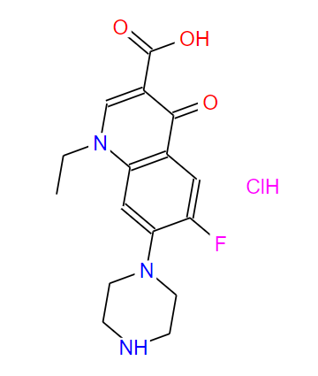 盐酸诺氟沙星,1-ethyl-6-fluoro-4-oxo-7-piperazin-1-ylquinoline-3-carboxylic acid