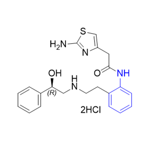 米拉贝隆杂质04,(R)-2-(2-aminothiazol-4-yl)-N-(2-(2-((2-hydroxy-2-phenylethyl) amino)ethyl)phenyl)acetamide dihydrochloride