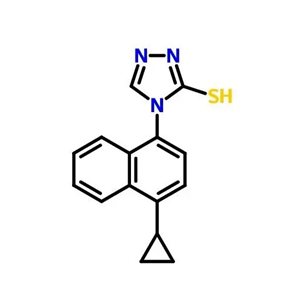 4-(1-环丙基萘-4-基)-4H-1,2,4-三唑-3-硫醇,4-(4-Cyclopropylnaphthalen-1-yl)-1H-1,2,4-triazole-5(4H)-thione