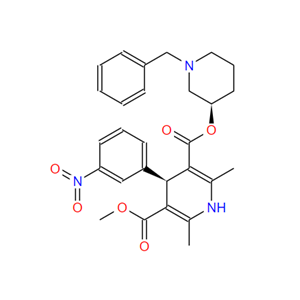 贝尼地平,5-O-[(3R)-1-benzylpiperidin-3-yl] 3-O-methyl (4R)-2,6-dimethyl-4-(3-nitrophenyl)-1,4-dihydropyridine-3,5-dicarboxylate