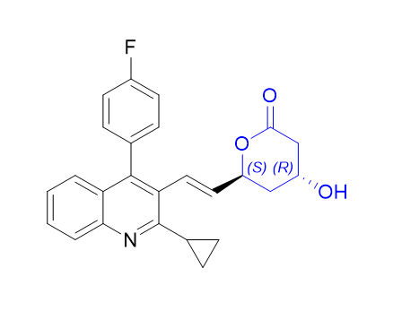 匹伐他汀杂质03,(4R,6S)-6-((E)-2-(2-cyclopropyl-4-(4-fluorophenyl)quinolin-3-yl) vinyl)-4-hydroxytetrahydro-2H-pyran-2-one