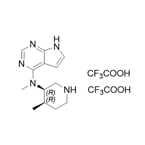 托法替尼杂质11,N-methyl-N-((3R,4R)-4-methylpiperidin-3-yl)-7H-pyrrolo[2,3-d]pyrimidin-4-amine bis(2,2,2-trifluoroacetate)