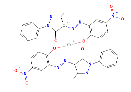 溶剂橙 62,2,4-Dihydro-4-[(2-hydroxy-5-nitrophenyl)azo]-5-methyl-2-phenyl-3H-pyrazol-3-one chromium complex
