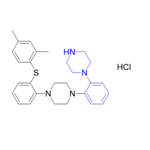 沃替西汀杂质03,1-(2-((2,4-dimethylphenyl)thio)phenyl)-4-(2-(piperazin-1-yl)phenyl) piperazine hydrochloride