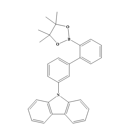 9-[2'-(4,4,5,5-四甲基-1,3,2-二氧杂硼硼烷-2-基)[1,1'-联苯]-3-基] -9H-咔唑,9-(2'-(4,4,5,5-tetramethyl-1,3,2-dioxaborolan-2-yl)-[1,1'-biphenyl]-3-yl)-9H-carbazole