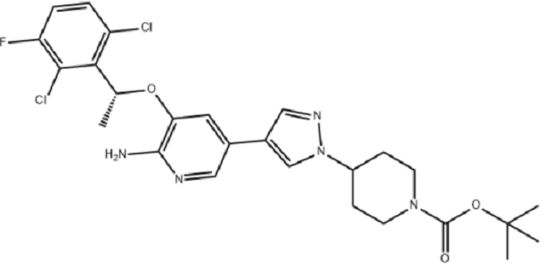 克唑替尼中间体3,(R)-tert-butyl 4-(4-(6-aMino-5-(1-(2,6-dichloro-3-fluorophenyl)ethoxy)pyridin-3-yl)-1H-pyrazol-1-yl)piperidine-1-carboxylate