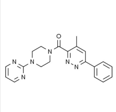 (4-甲基-6-苯基哒嗪-3-基)(4-(嘧啶-2-基)哌嗪-1-基)甲酮,GIBH-130;GIBH 130;GIBH130;Methanone, (4-methyl-6-phenyl-3-pyridazinyl)[4-(2-pyrimidinyl)-1-piperazinyl]-