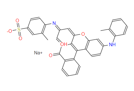 9-(2-羧基苯基)-3-[(2-甲基苯基)氨基]-6-[(2-甲基-4-磺苯基)氨基]呫噸鎓單鈉內(nèi)鹽,ACID VIOLET 9