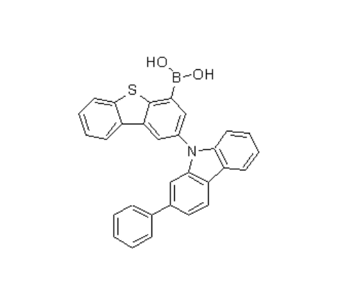 (2-(2-苯基-9氢-咔唑-9-基)二苯并噻吩-4-基)硼酸,2-(2-phenyl-9H-carbazol-9-yl)dibenzo[b,d]thiophen-4-ylboronic acid
