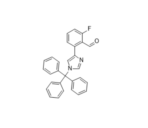 2-氟-6-(1-三苯甲基-1H-咪唑-4-)苯甲醛,2-fluoro-6-(1-trityl-1H-imidazol-4-yl)benz aldehyde