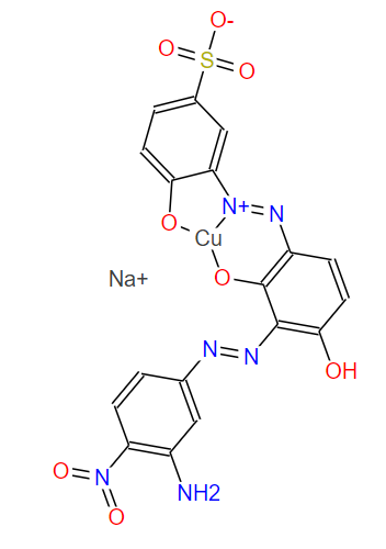 酸性棕 83,sodium [3-[[3-[(3-amino-4-nitrophenyl)azo]-2,4-dihydroxyphenyl]azo]-4-hydroxybenzenesulphonato(3-)]cuprate(1-)